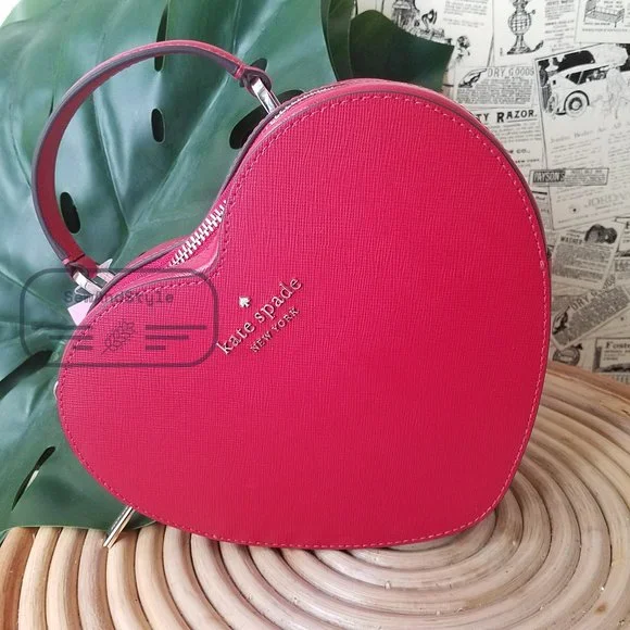 ♥️ Kate Spade NWT New York Crossbody Red Love Shack Heart Purse Valentine - Picture 3 of 16